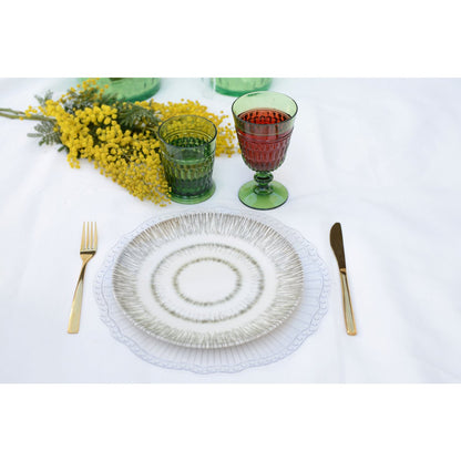 Khaki porcelain dinner plate 27x27x1.5cm, kitchen decor | CozyVibe

