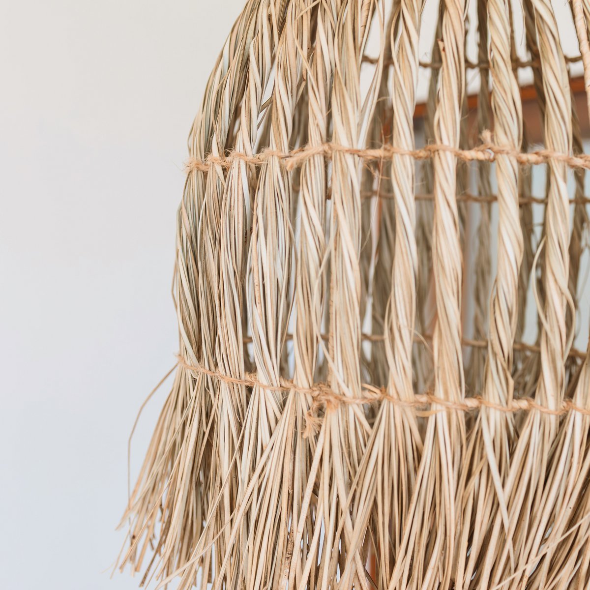 LAMPUNG Seegras-Deckenleuchte – großer Boho-Pendellampenschirm – CozyVibe.eu