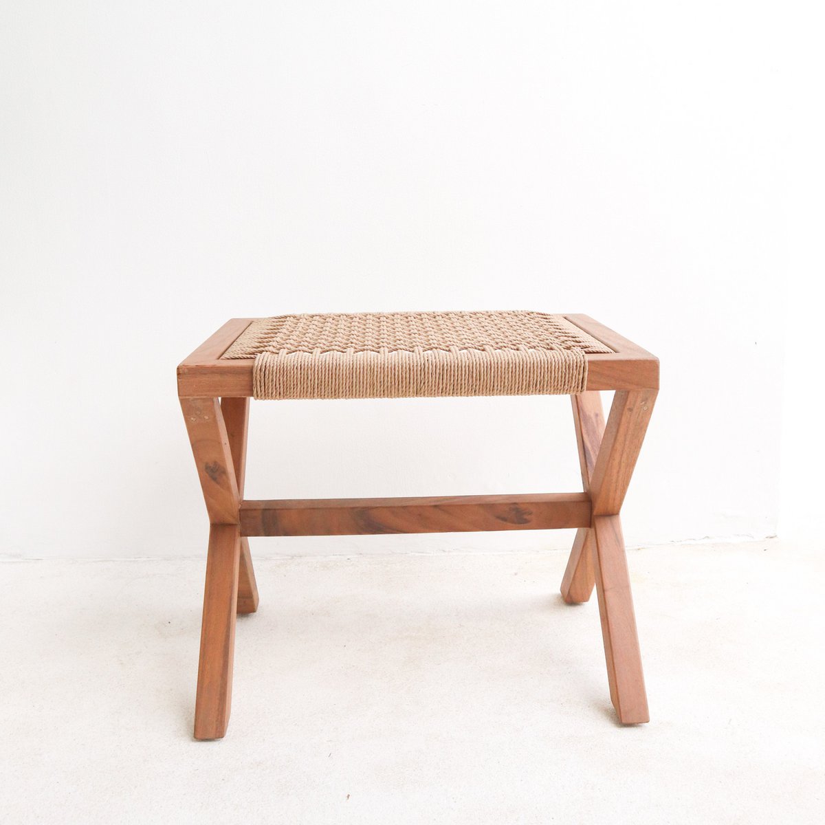 Handmade wooden stool with boho design for cozy home décor by CozyVibe

