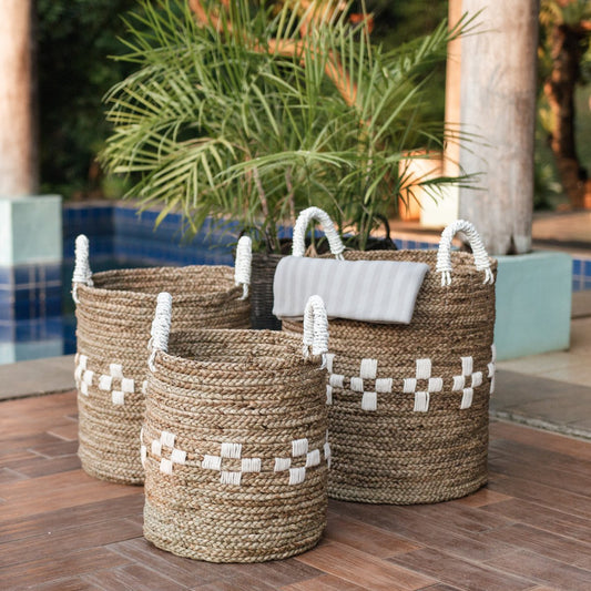 Laundry Basket LAWANG | Plant Basket | Storage Basket made from Seagrass (3 sizes) - CozyVibe.eu