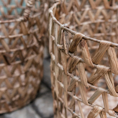 Laundry Basket | Plant Basket | Storage Basket NAILAKA made from Water Hyacinth (3 sizes) - CozyVibe.eu