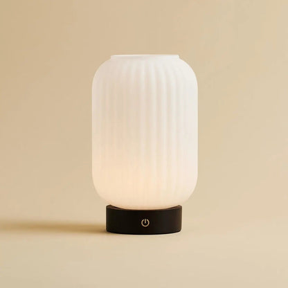 Lilly Rechargeable Lamp – Frosted Glass & Dimmable Light - CozyVibe.eu