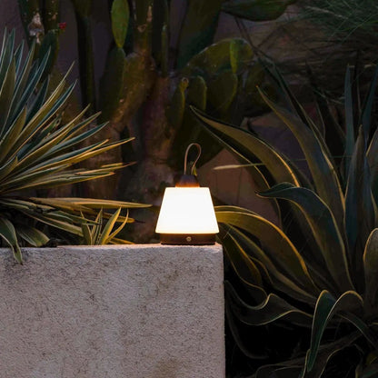 Dark brown portable lamp, rechargeable and dimmable, Liv model