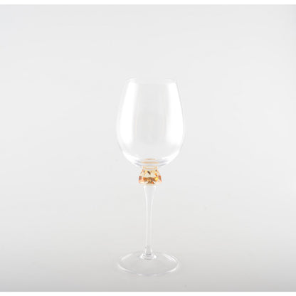 Lot of 4 wine glasses with extra accent on foot - CozyVibe.eu