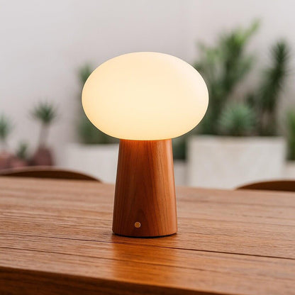 Max Chestnut – Wooden Lamp | Rechargeable & Stylish Lighting - CozyVibe.eu
