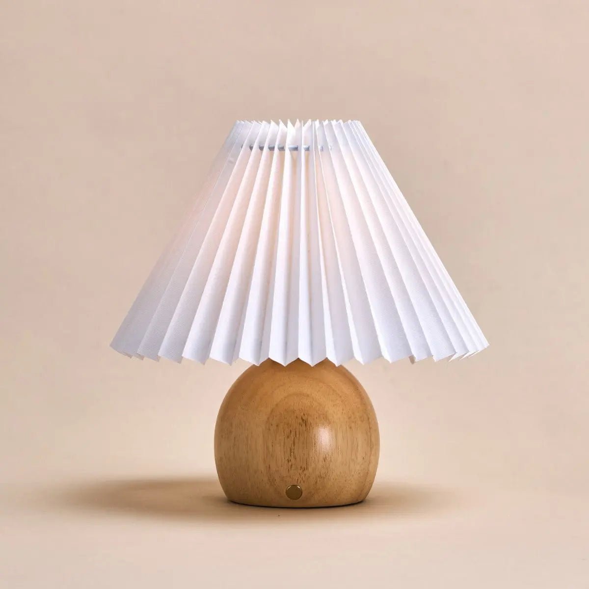 Nathalie Lamp – Rechargeable Wooden Table Light, Dimmable - CozyVibe.eu