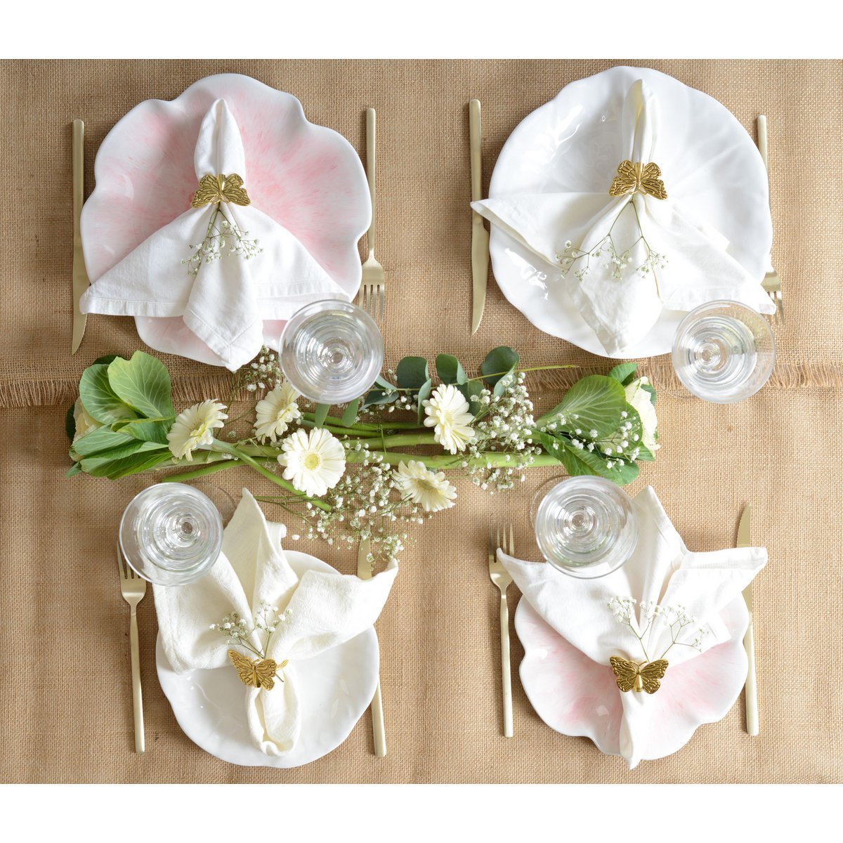 Pink dessert plate in melamine 23x23x2cm - CozyVibe.eu