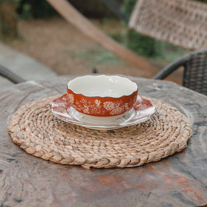 Placemat (Set of 2, 4 or 6) PANDAWA 38 cm | Boho Table Mat made of Waterhyacinth - CozyVibe.eu