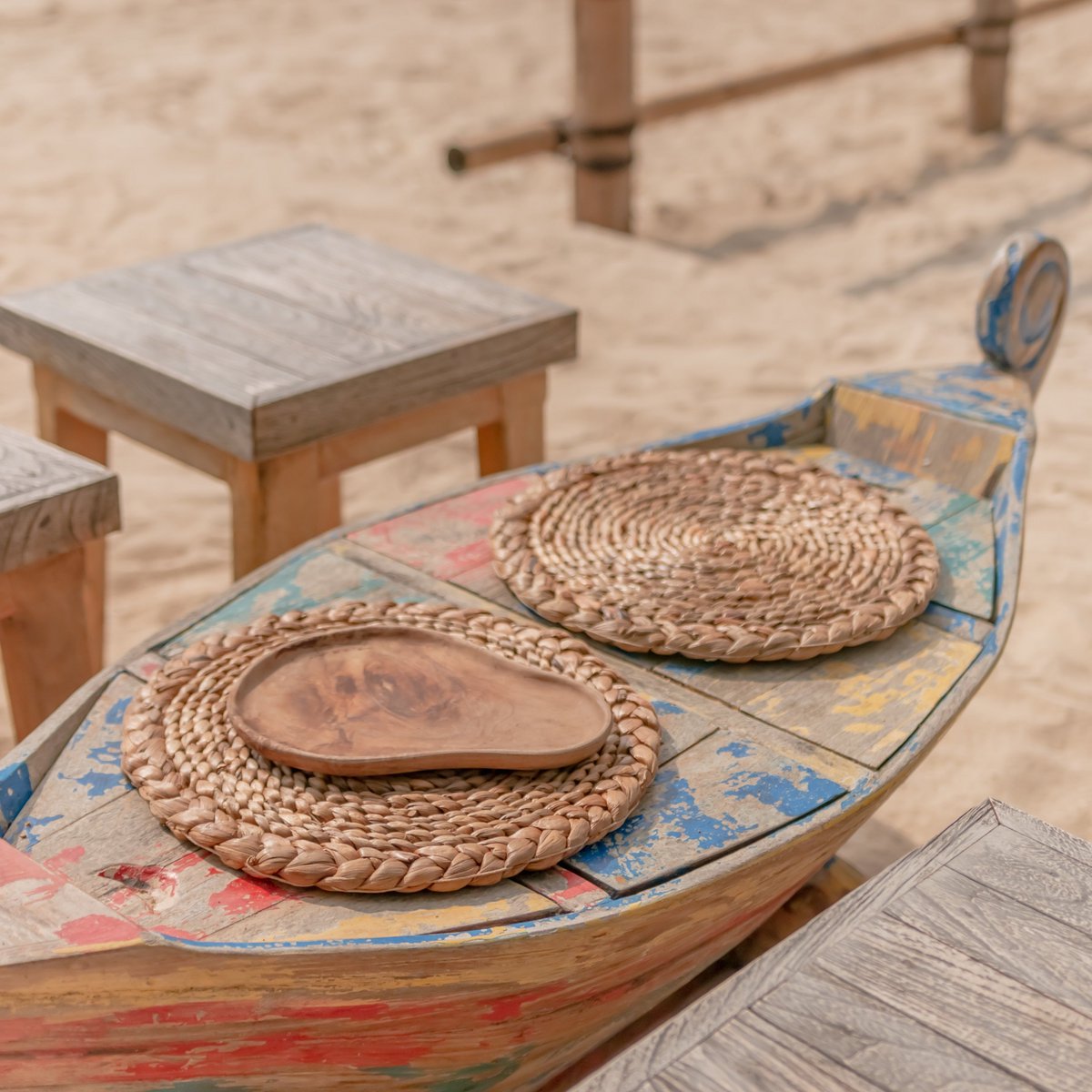 Placemat (Set of 2, 4 or 6) PANDAWA 38 cm | Boho Table Mat made of Waterhyacinth - CozyVibe.eu