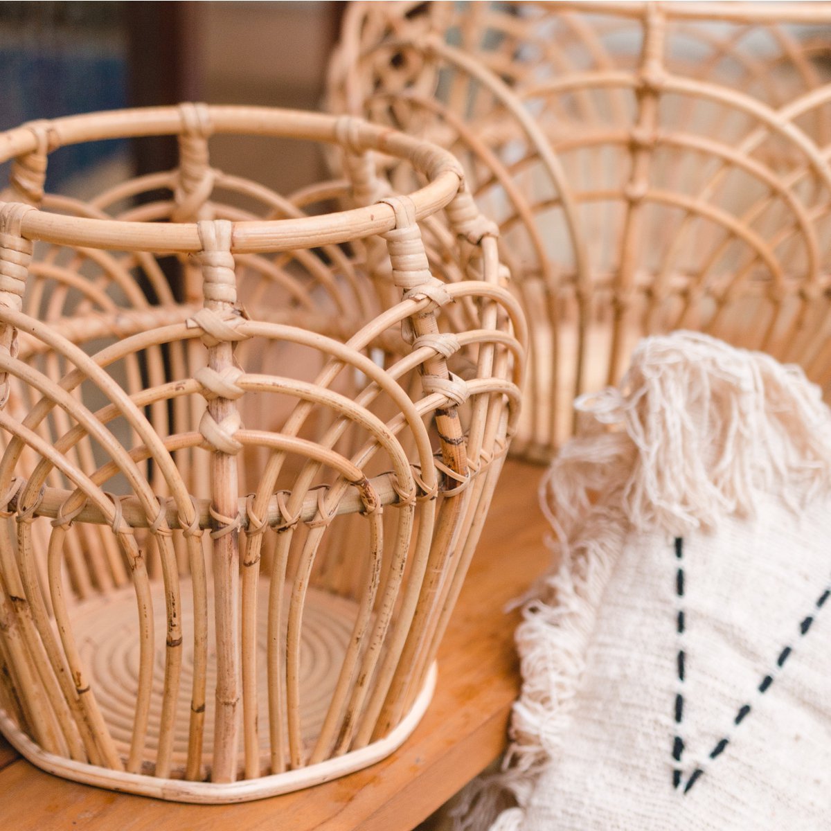 Rahina rattan basket for home décor by CozyVibe

