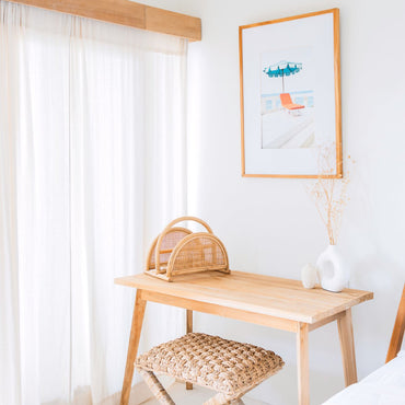 ALOR handmade rattan magazine rack for home décor by CozyVibe

