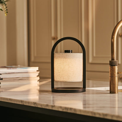 River Black Cordless Wooden Lamp – Rechargeable & Dimmable - CozyVibe.eu