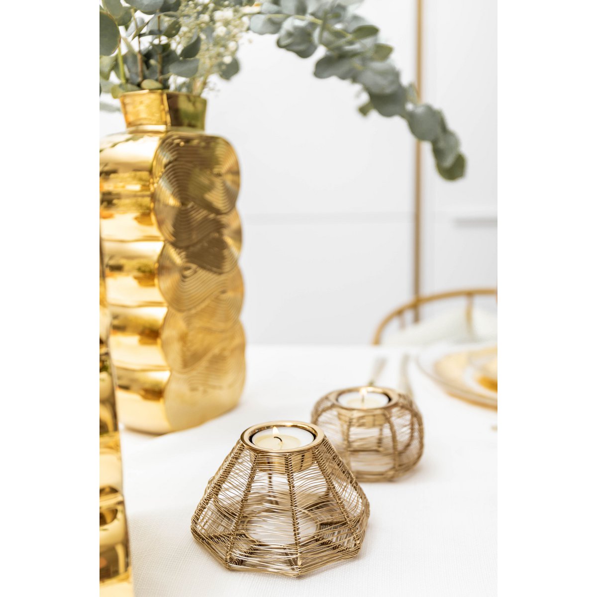 Round candle holder 9x9x5cm - CozyVibe.eu