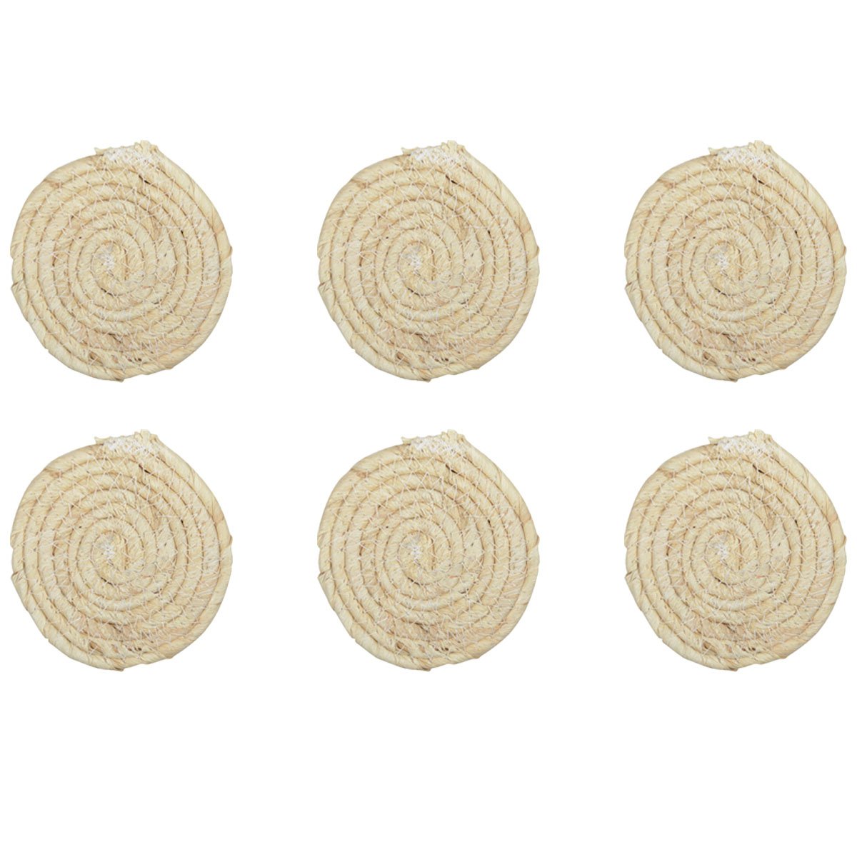 Round Rope Coasters Set – Natural & Eco - Friendly Table Protection - CozyVibe.eu