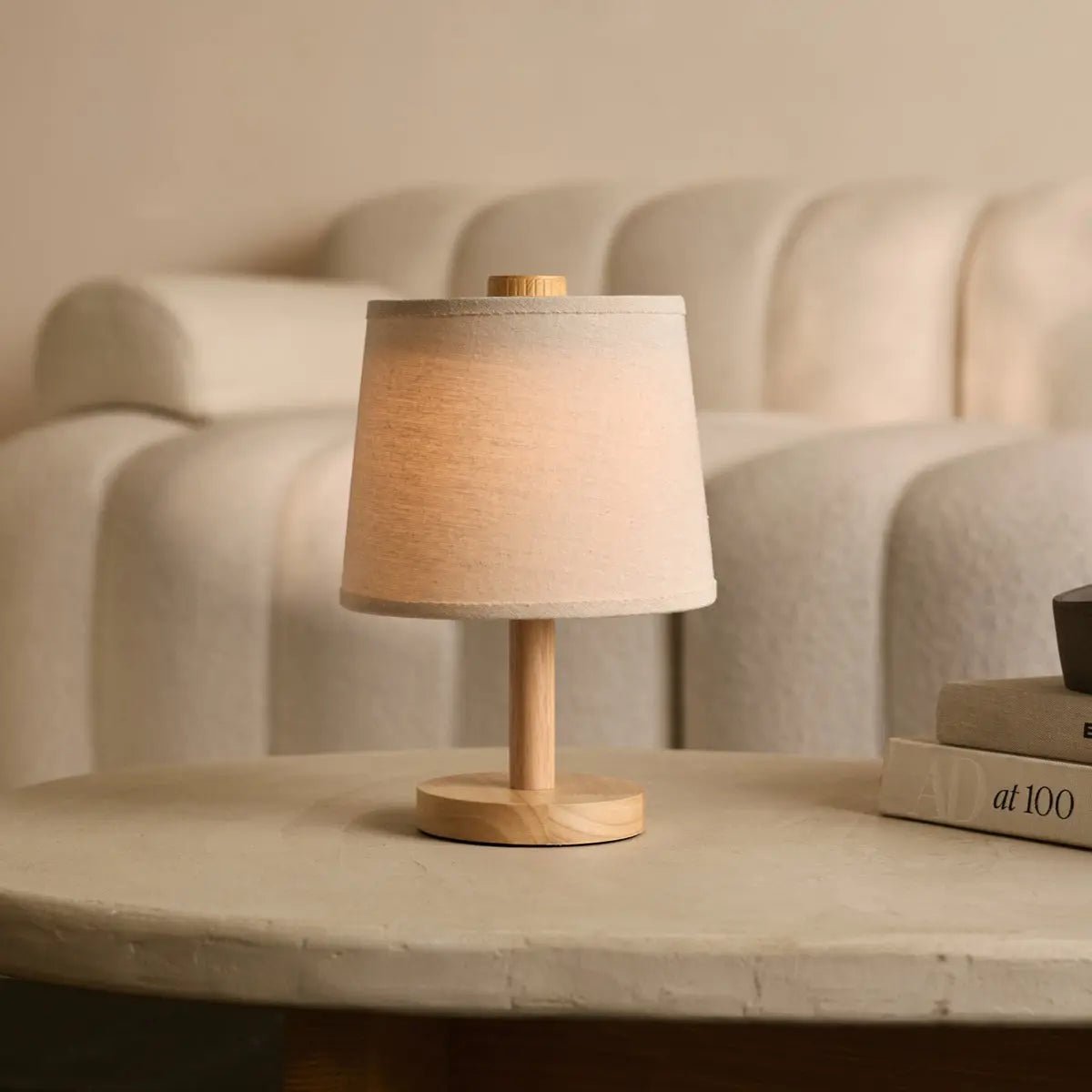 Rover Light Brown Wooden Lamp – Cordless Dimmable Warm Lighting - CozyVibe.eu