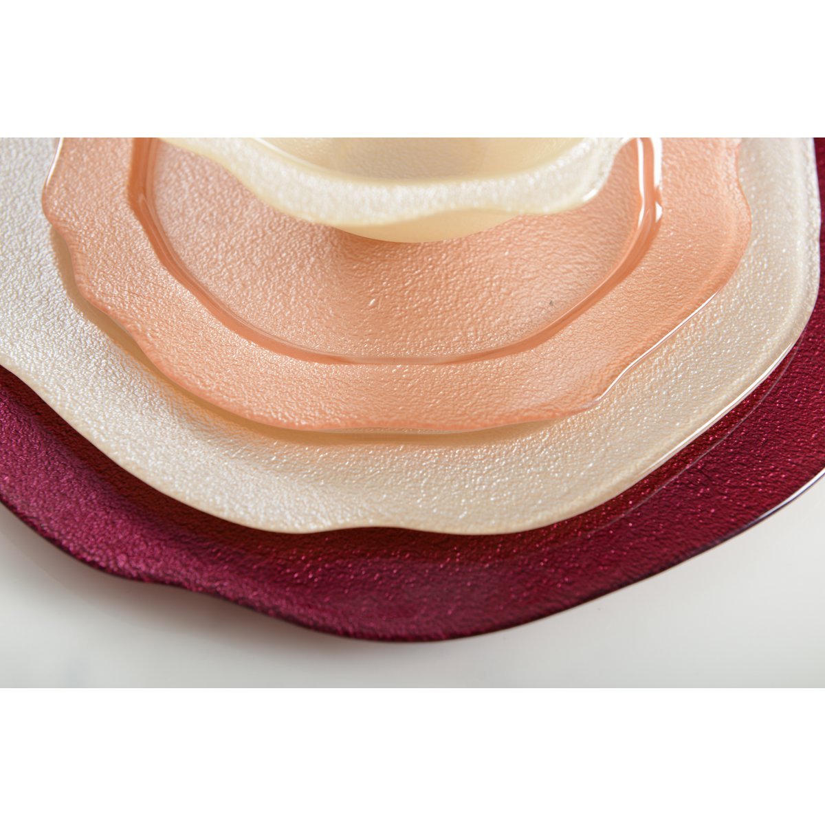 Lachsfarbener flacher Teller – CozyVibe.eu
