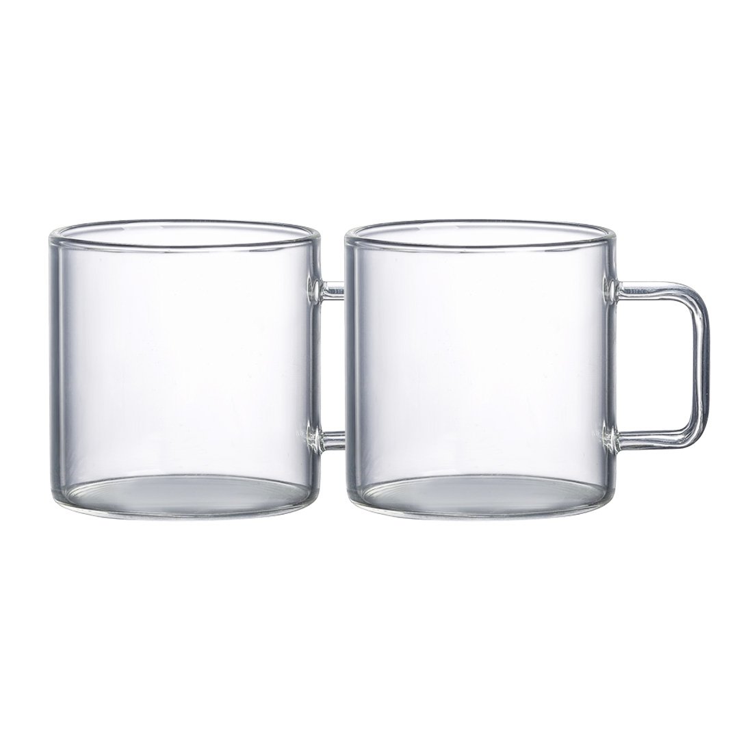 Set of 2 large glass mugs - CozyVibe.eu