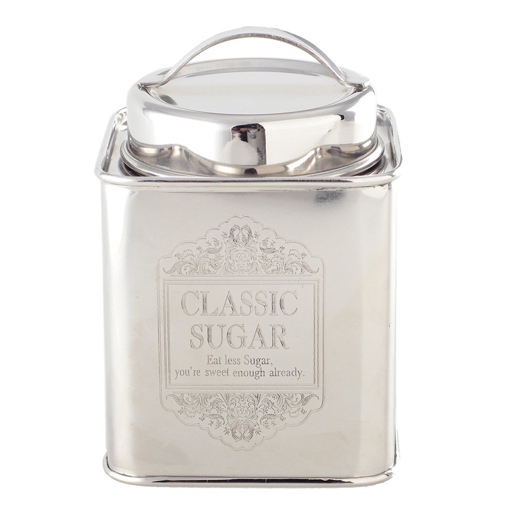 Silver Sugar Box – Elegant Airtight Kitchen Storage - CozyVibe.eu