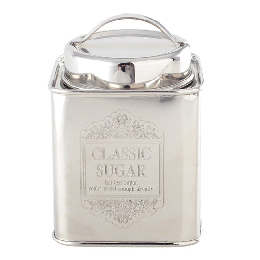 Silver Sugar Box – Elegant Airtight Kitchen Storage - CozyVibe.eu
