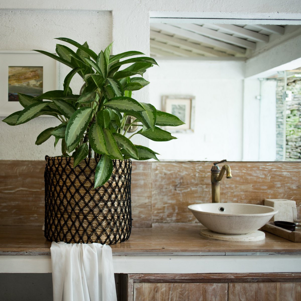 Storage Basket PURA | Plant Basket | Laundry Basket (black) made from Banana Fibre (3 sizes) - CozyVibe.eu