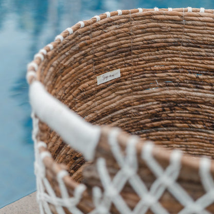 Storage Basket PURA | Plant Basket | Laundry Basket (white) made from Banana Fibre (3 sizes) - CozyVibe.eu