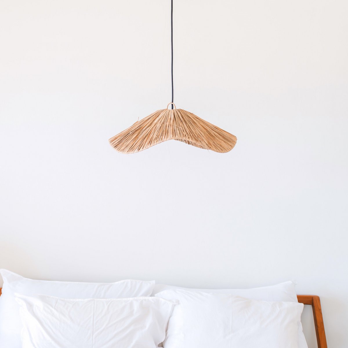 TAMPAH Boho Lampshade – Large Handmade Raffia Ceiling Light - CozyVibe.eu