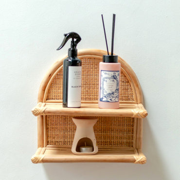 TIASA Rattan Wall Shelf – Handmade Boho Design for Stylish Storage - CozyVibe.eu
