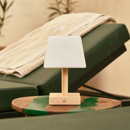 Tommy Light Brown – Wooden Table Lamp | Rechargeable & Dimmable - CozyVibe.eu