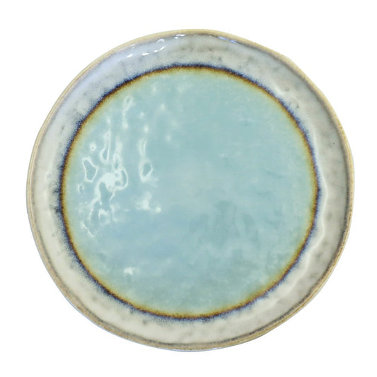 Turquoise porcelain dessert plate 21.5x21.5x1.4cm - CozyVibe.eu