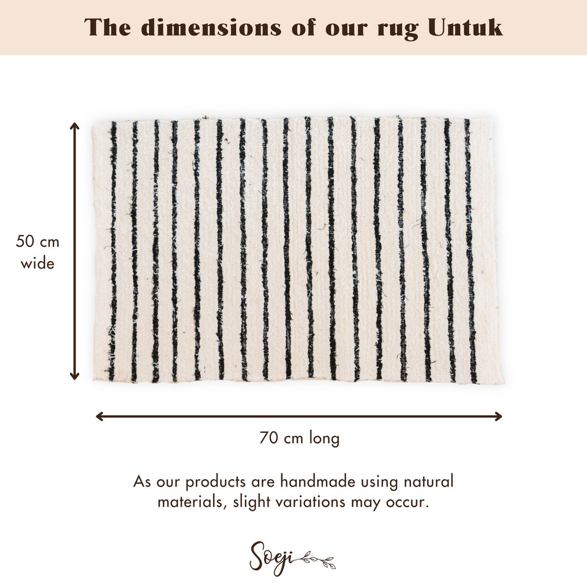 UNTUK Rug – Boho Cotton Runner 70x50 cm - CozyVibe.eu