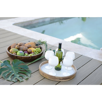 Wooden decorative bowl 45x45x9cm - CozyVibe.eu