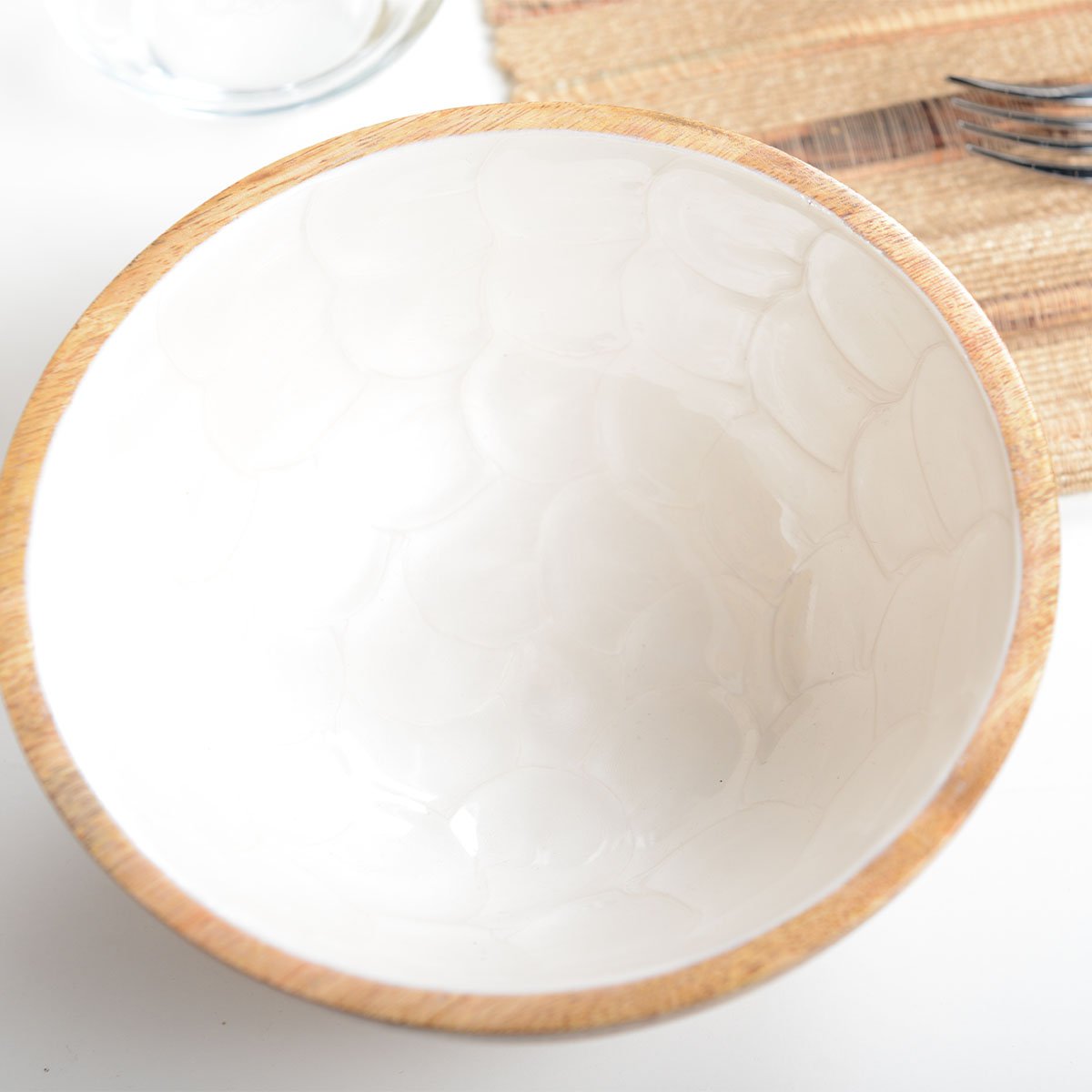 Schale Wooden&White, 18cm – CozyVibe.eu
